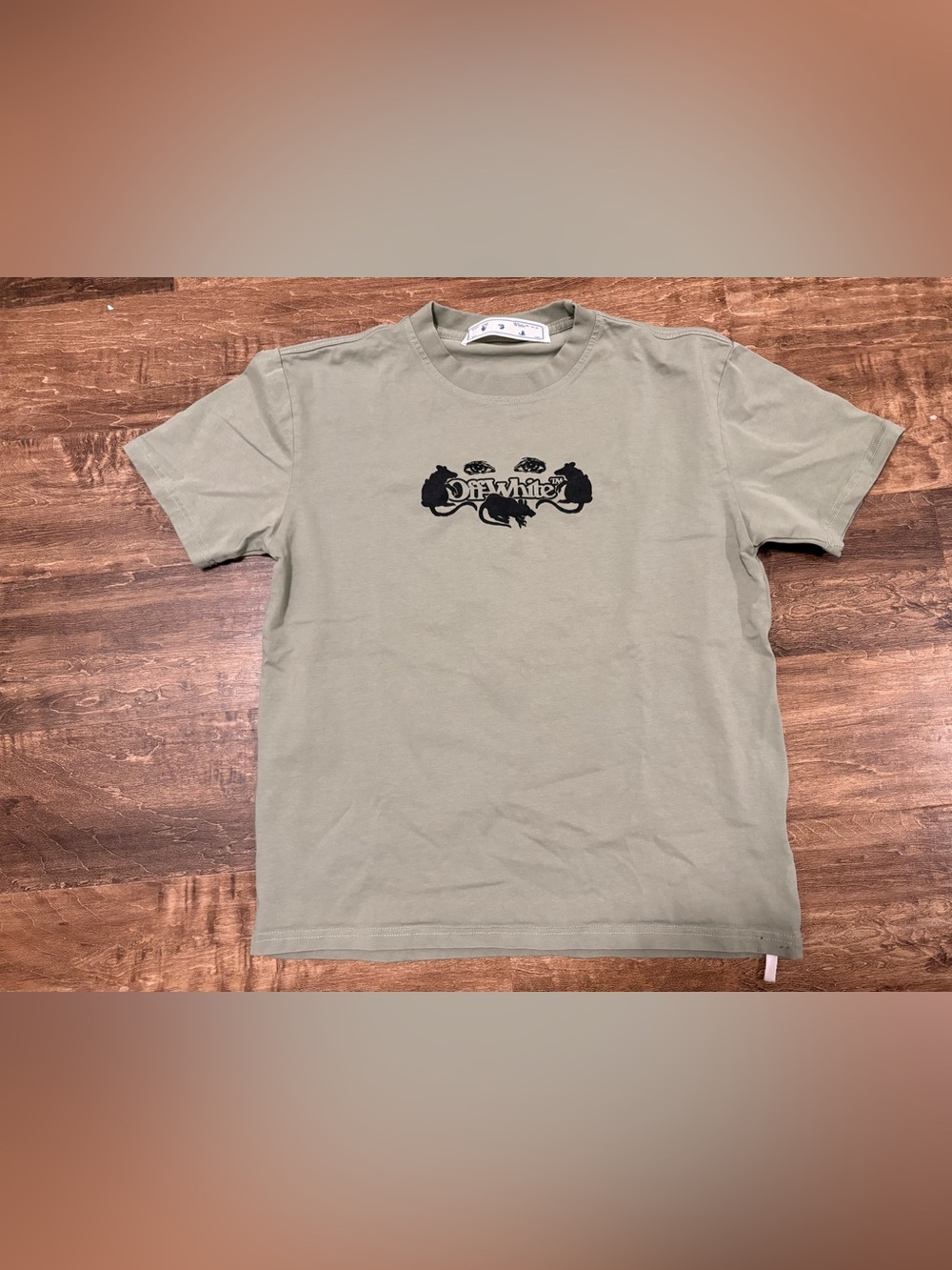 Off White Cat Over Skate -Like- Tee Shirt